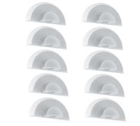 Applique, lampe d'extérieur, lampe d'extérieur, applique, lampe de terrasse, balcon, IP44, verre satiné, acier blanc, 1x G9, lot de 10