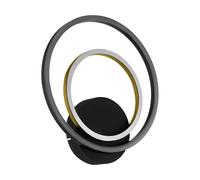 Applique LANACERA LED 1X12W en acier et aluminium noir et or 300x0x325mm