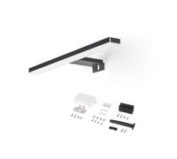 Applique LED - 280 mm - pose en applique ou sur miroir - noir - Leo EMUCA