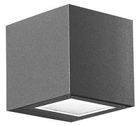 Applique Led Argentée 4,5W Émission Carrée Unique Ip65 3000K Anthracite - Éclairage Mural Extérieur En Aluminium Moulé Sous Pression