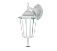 V-TAC Applique murale extérieure 7069 – Lanterne ALU blanc, verre, IP44, E27