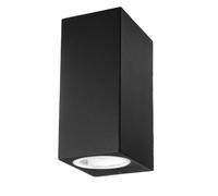 Applique LED Extérieure 2xGU10 Carrée Double Émission V-TAC VT-7652 Bianco Nero