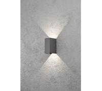Konstsmide Cremona aluminium laqué anthracite, verre acrylique transparent, sortie de lumière réglable individuellement 7940-370