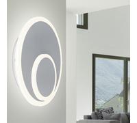 Applique LED intérieur salon rond applique murale moderne disque gris, métal, 16 watt 1150 lumens 3000 Kelvin, 25,5 cm