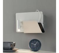 SUAU Applique Murale Avec USB Droite Blanc Mat