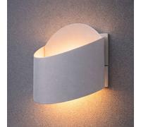 Applique murale Applique extérieure Applique maison Entrée Terrasse, IP44, acier blanc, 2x LED 2,5W 360Lm 3000K, LxHxP 22x16x9,5cm, Eglo 93327