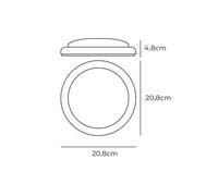 Applique Led Ronde 18w 1820lm 6400k Ø20.8x4.8cm Edm