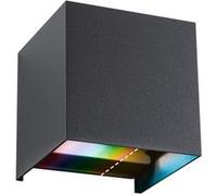 Paulmann 94847 Applique d'extérieur LED Cybo IP44 2x2,5W 2x150lm gradable 100x100mm Anthracite aluminium RGBW