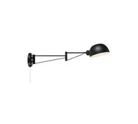 Applique Led vintage métal noir mat culot E27 - Markslöjd - Portland
