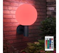 Applique Lumière Extérieure Lampe Murale Jardin Télécommande Dimmable RGB LED
