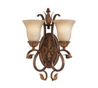 Applique lumineuse acier verre H 49,5 cm hall light 2 flammes style vintage