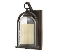 Applique lumineuse d'extérieur ALU verre moulé sous pression H 34,3 cm éclairage de cour bronze 1 flamme