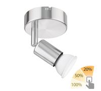 Applique LUNARA à une flamme avec ampoule LED GU10 blanc chaud, gradation à 3