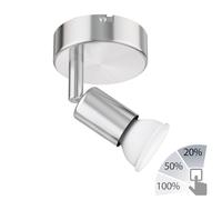 Applique LUNARA à une flamme avec ampoule LED GU10 blanche, gradation à 3