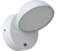 Applique mobile d'extérieur blanche avec détecteur de crépuscularité intégré LED 12W FINN Lucide