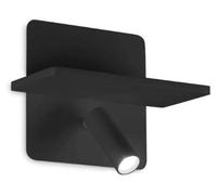 Applique moderne en métal plat Noir 2 Luminaires Led 10W 3000K Lumière chaude