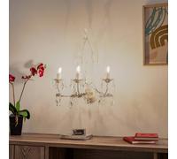 Applique mural en cristal Teresa ONLI, dimmable, beige, Salon / Salle à manger, Métal, Antique, Applique