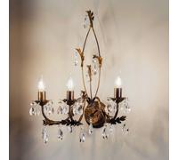 Applique mural en cristal Teresa ONLI, dimmable, bronze, Salon / Salle à manger, Métal, Antique, Applique
