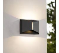 Applique mural extérieur LED Anlira Lindby, noir, Métal, Moderne, Applique Exterieur LED