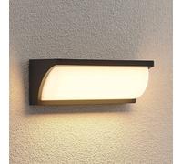 Applique mural extérieur LED Aune Lucande, noir, Aluminium, Moderne, Applique Exterieur LED