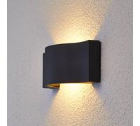 Applique mural extérieur LED JACE Lucande, noir, Aluminium, Moderne, Applique Exterieur LED