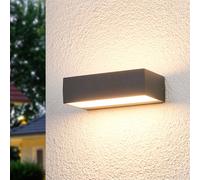 Applique mural extérieur LED Lissi Lucande, noir, Matière Plastique, Moderne, Applique Exterieur LED