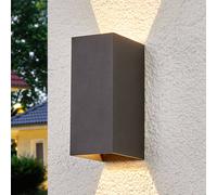 Applique mural extérieur LED Mikka Lucande, noir, Aluminium, Moderne, Applique Exterieur LED