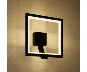 Applique mural extérieur LED Square Lucande, noir, Aluminium, Moderne, Applique Exterieur LED