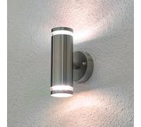 Applique mural extérieur LED Tiberius Lindby, gris, Inox, Moderne, Applique Exterieur LED