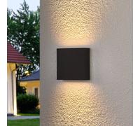 Applique mural extérieur LED Trixy Lucande, noir, Aluminium, Moderne, Applique Exterieur LED
