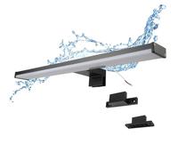Applique Mural LED Slim pour Salle de Bain et Miroir en Aluminium8W-40cm-IP44 Lumière Blanche Neutre 4000K, Noir