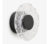 Applique Murale Ø20 Cm Led En Verre Et Fer Lorenzo Noir