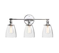 Applique Murale à 3 lumières, Applique Murale Vintage avec Applique Murale Industrielle, Lampes avec Abat-Jour en Verre Ovale pour Miroir de courtoisie, luminaires de Chambre à Coucher, Douille E27