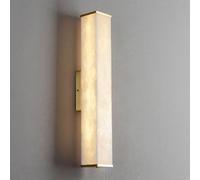 Applique Murale à Base de cuivre Style Industriel Moderne, Applique rectangulaire créative en albâtre, marbre Source lumière, luminaires décoration Salon Couloir Restaurant