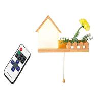 Applique Murale à LED, Lampe Murale, étagère décorative de Chalet avec télécommande, luminaire sans Fil, veilleuses à LED à intensité Variable pour Chambre d'enfant, Chambre à couc