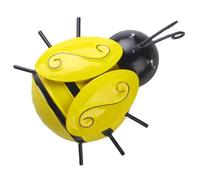 Applique Murale Abeille en Fer 3d pour Jardin et Clôture Extérieure | Style Cartoon, Couleurs Rustiques et Lumineuses, Décoration Robuste pour Cadres de Fenêtre, Couloirs ou Balcon