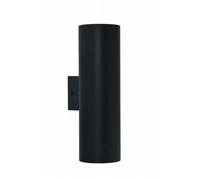 Applique murale - ALPINALUZ - DUO - Aluminium noir - Double éclairage haut/bas - 2x GU10