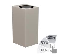 Applique murale ALSE up & downlight pour extérieur gris aluminium carr