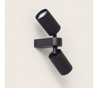 Applique Murale Aluminium Breixo 2 Spots Noir