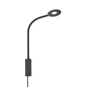 Applique murale applique chambre lampe liseuse LED bras flexo noir H 50cm