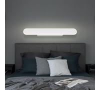 Applique murale applique design couloir aluminium blanc aspect cuir, métal plastique, 1x LED 16 watts 200 lumen blanc neutre, LxlxH 40x4,8x6 cm