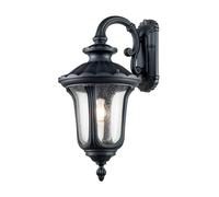 Applique murale applique extérieure aluminium verre H 56 cm lampe de jardin IP44 noir