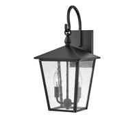 Applique murale applique extérieure lampe de jardin aluminium laiton verre noir H 47,9cm