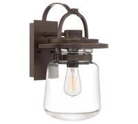 Applique murale applique extérieure lampe de jardin bronze verre L 22,8 cm IP44