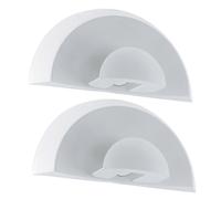 Applique murale applique murale d'extérieur, étanche IP44, acier galvanisé verre blanc, 1x LED 3W 280Lm 3000K, LxHxP 28x14x10,5cm, lot de 2