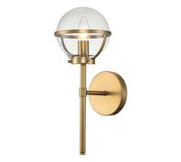 Applique murale applique salle de bain lampe torche acier verre laiton IP44