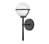 Applique murale applique salle de bain lampe torche acier verre noir IP44