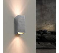 Applique Murale Argent LED Carrée IP44 double faisceau GU10