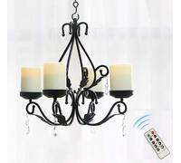 Applique murale avec 4 bougies LED sans flamme et télécommande