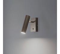 Applique murale Axion, à 1 lampe, couleur titane, acier Axion Luminex, dimmable, doré, Salon / Salle à manger, Métal, Moderne, Projecteur halogène